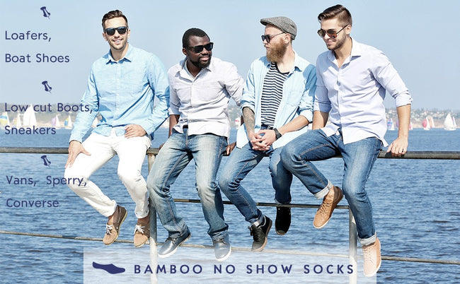 MD Wicking No Show Bamboo Socks Non Slip