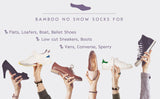 MD Wicking No Show Bamboo Socks Non Slip