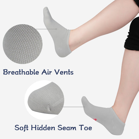 MD Bamboo Low-Cut Socks Moisture Wicking Odor Control