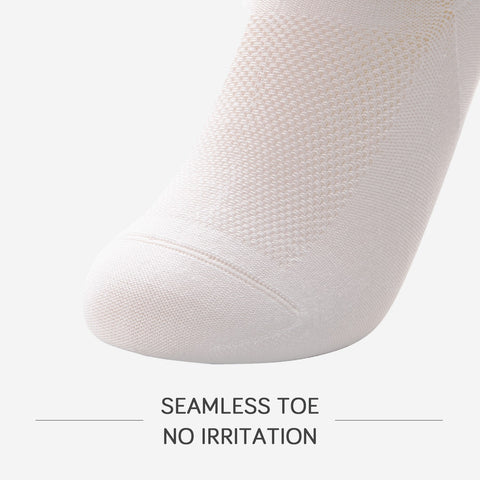 MD Bamboo No Show Socks Seamless Toe Non Slip Invisible