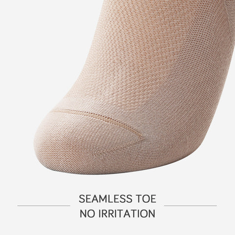 MD Bamboo No Show Socks Seamless Toe Non Slip Invisible