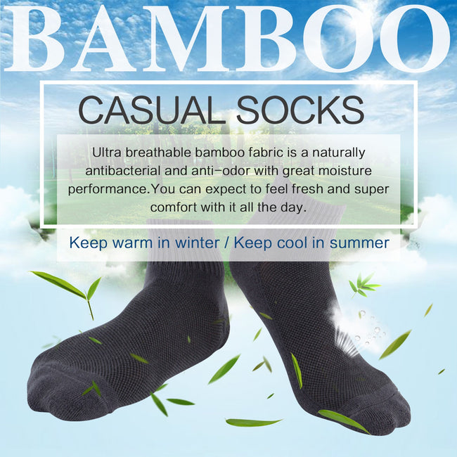 MD Unisex Breathabe Bamboo Socks No Show (2 Pairs)
