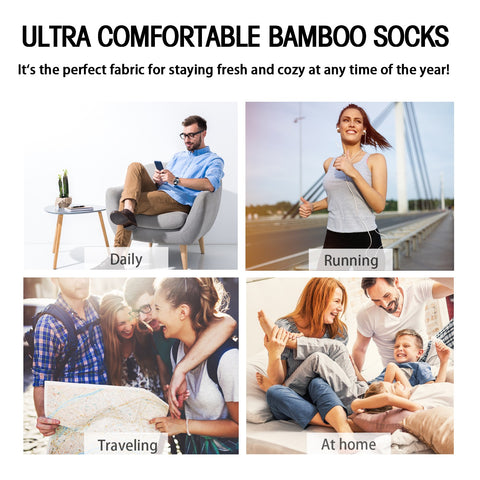 MD Unisex Breathabe Bamboo Socks No Show (2 Pairs)