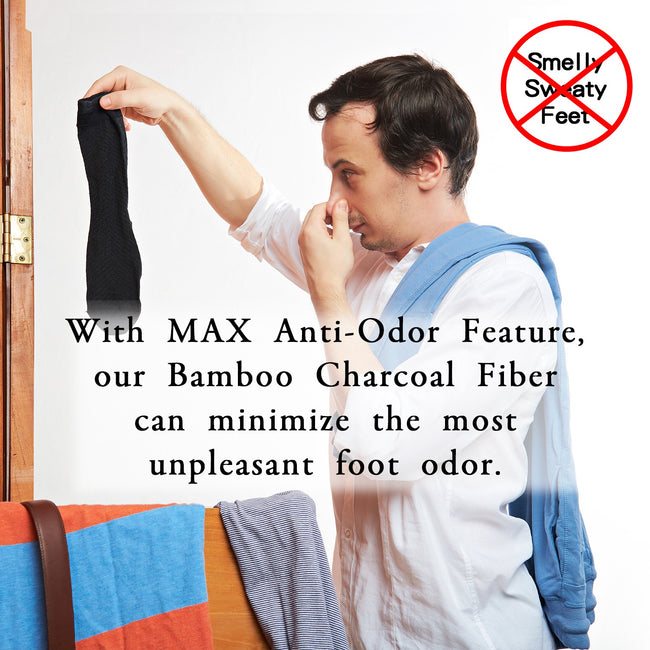 MD Antifungal Bamboo Crew Socks For Smelly Feet