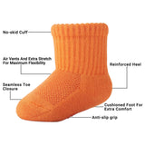 MD 6 Pairs Baby Bamboo Cushioned Newborn Toddler Non-Skid Socks