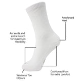 MD Soft Wicking Bamboo Socks Crew (2 Pairs)