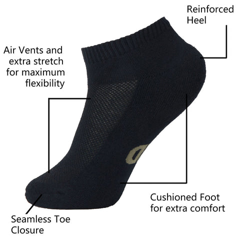 MD Moisture Wicking Bamboo Socks Low-cut (2 Pairs)