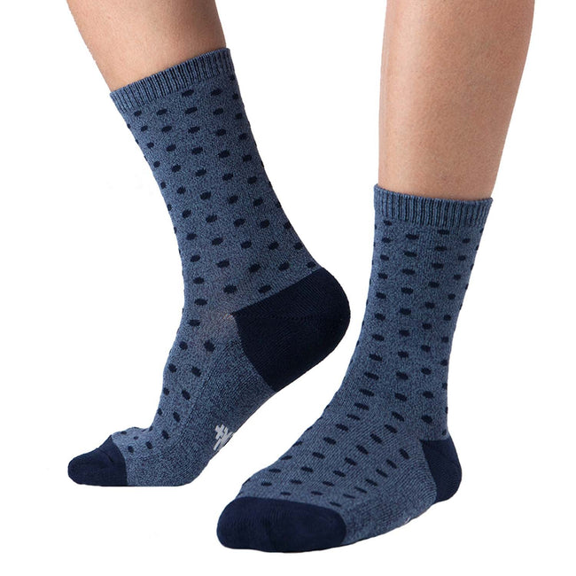 MD Design Bamboo Crew Polka Dots Socks Cushioned