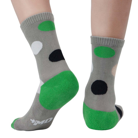 MD Design Bamboo Crew Fashion Polo Dots Socks Cushioned