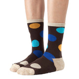 MD Design Bamboo Crew Fashion Polo Dots Socks Cushioned