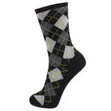 MD Design Bamboo Crew Argyle Dress Socks Cushioned