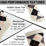 MD Design Bamboo Crew Argyle Dress Socks Cushioned