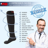 MD 8-15mmHg Knee High Microfiber Compression Socks