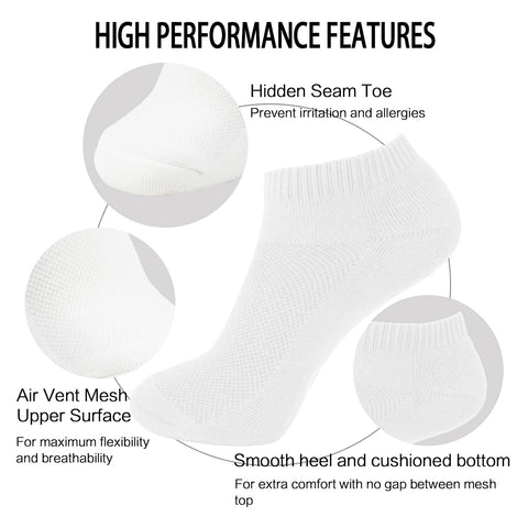 MD Moisture Wicking Bamboo Socks Low-cut (2 Pairs)