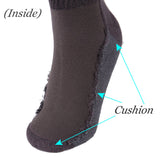 MD Non-Binding Bamboo Moisture Wicking Cushion Crew/Dress Socks Seamless Toe (2 Pairs)