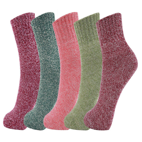 5 Pairs Fun Colorful Wool Warm Socks Christmas Gifts 5Pack