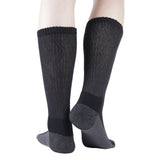 MD Non-Binding Bamboo Moisture Wicking Cushion Crew/Dress Socks Seamless Toe (2 Pairs)