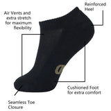 MD Unisex Breathabe Bamboo Socks No Show (2 Pairs)