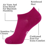 MD Bamboo Soft Wicking No Show Socks Colorful