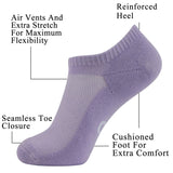 MD Bamboo Soft Wicking No Show Socks Colorful