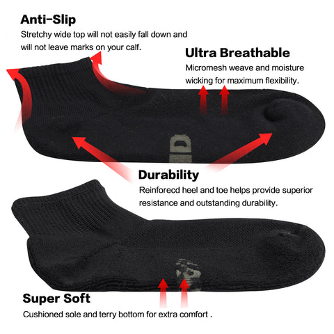 MD Antibacterial Bamboo Socks Ankle (2 Pairs)