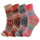 Fun Colorful Warm Socks Christmas Gift 4Pack