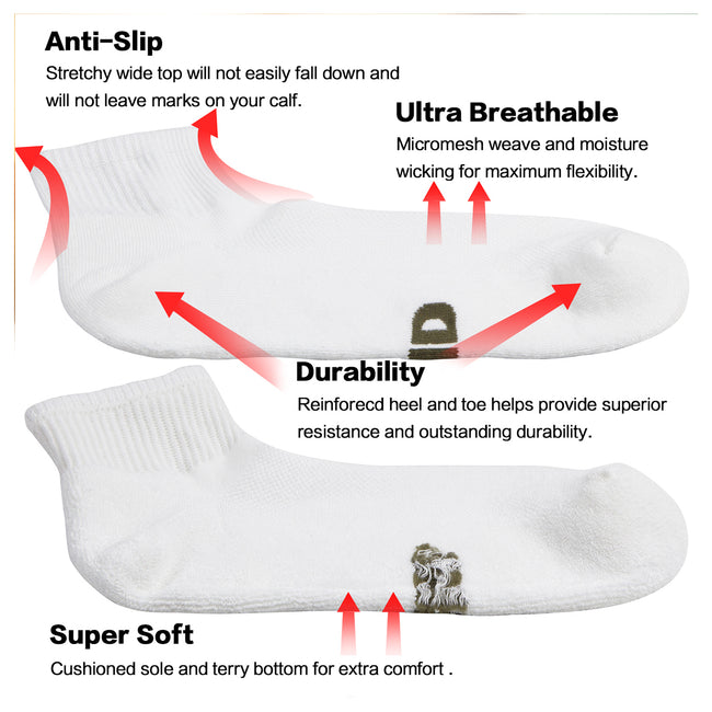 MD Antibacterial Bamboo Socks Ankle (2 Pairs)