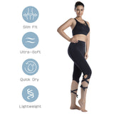 Women's Tie Up Yoga Capris Pants High Waist Cutout Yoga Workout Leggings