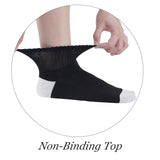 MD Bamboo Non-Binding Ankle Socks with Seamless Toe and Cushion Sole (2 Pairs)