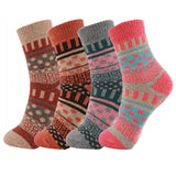 Fun Colorful Warm Socks Christmas Gift 4Pack