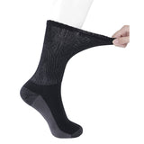 MD Non-Binding Bamboo Moisture Wicking Cushion Crew/Dress Socks Seamless Toe (2 Pairs)