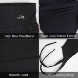 Women's Tie Up Yoga Capris Pants High Waist Cutout Yoga Workout Leggings