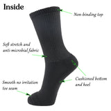 MD Polyester Loose Fit Crew Socks Half Cushion Dress Socks