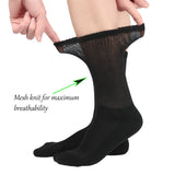 MD Polyester Loose Fit Crew Socks Half Cushion Dress Socks