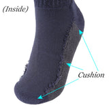 MD Non-Binding Bamboo Moisture Wicking Cushion Crew/Dress Socks Seamless Toe (2 Pairs)