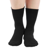 MD Cotton Non-Binding Crew Socks with Seamless Toe and Cushion Sole (2 Pairs)