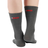 MD Cotton Non-Binding Crew Socks with Seamless Toe and Cushion Sole (2 Pairs)