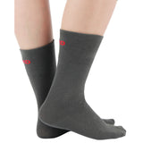 MD Cotton Non-Binding Crew Socks with Seamless Toe and Cushion Sole (2 Pairs)