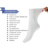 MD Cotton Non-Binding Crew Socks with Seamless Toe and Cushion Sole (2 Pairs)