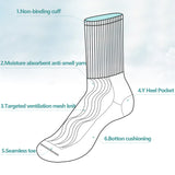 MD Cotton Non-Binding Crew Dress Socks with Cushion Sole (2 Pairs)