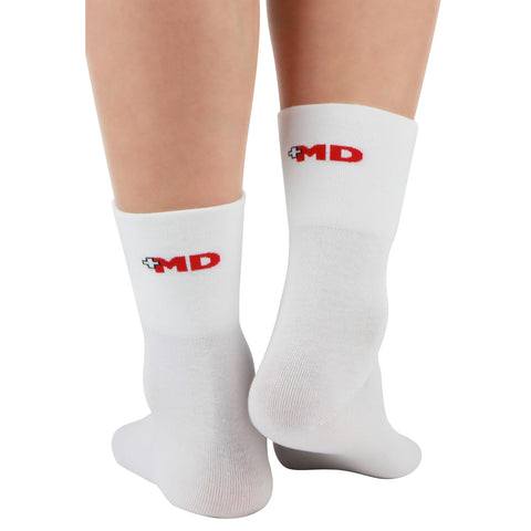 MD Cotton Non-Binding Ankle Socks for All Seasons Loose Fit Antibacterial (2 Pairs)