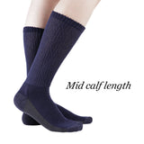 MD Non-Binding Bamboo Moisture Wicking Cushion Crew/Dress Socks Seamless Toe (2 Pairs)