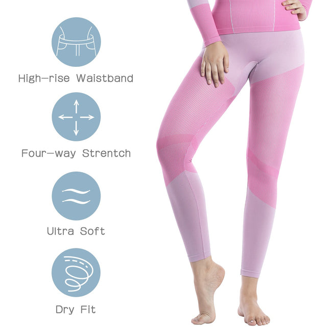 Women's High Waist Yoga Pants Seamless Ombre Workout Gym Running