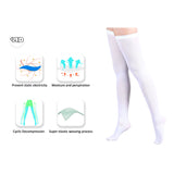 MD 15-20mmHg Thigh High Compression Socks Inspection Toe