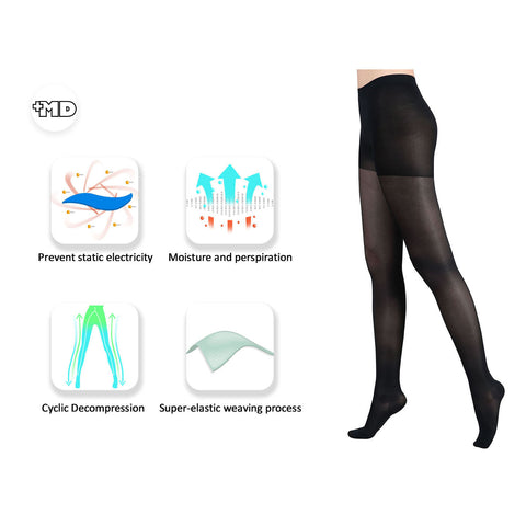 MD 20-30 mmHg Compression Therapy Pantyhose Medical Quality