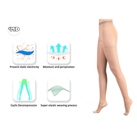 MD 20-30 mmHg Compression Therapy Pantyhose Medical Quality