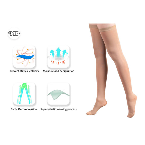 MD 20-30mmHg Therapy Compression Socks Opaque Antislip