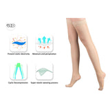 MD 20-30mmHg Compression Therapy Thigh High Stockings Lace Antislip