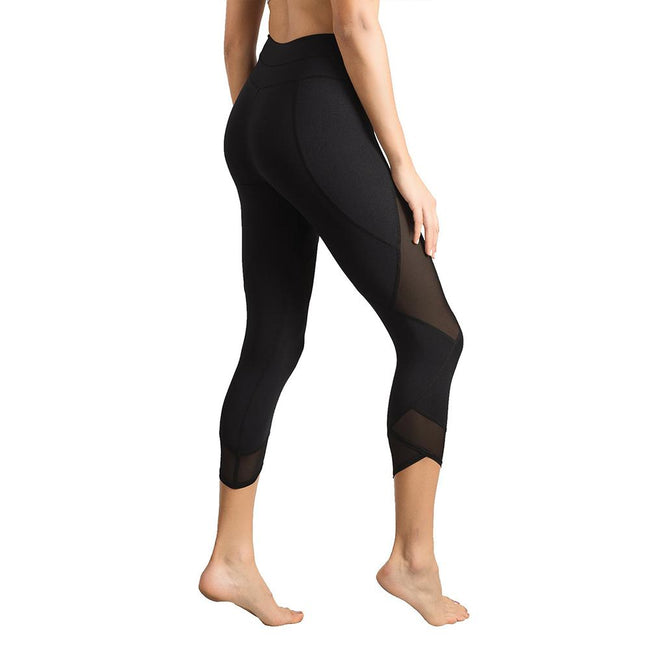 Women's Active American Fitness Couture High Quality Super Soft High Waist 3 /4 Length Compression Leggings - Walmart.com