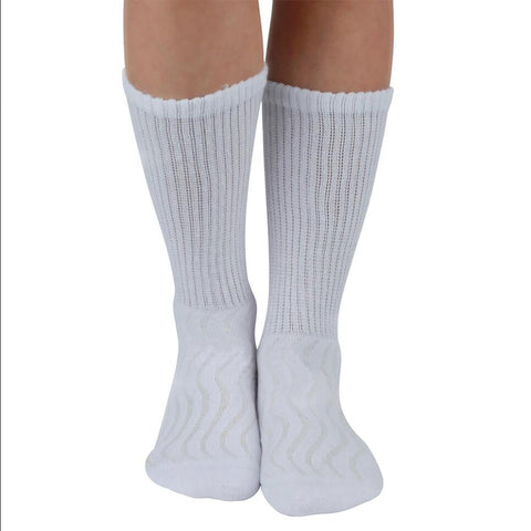 MD Cotton Non-Binding Crew Dress Socks with Cushion Sole (2 Pairs)